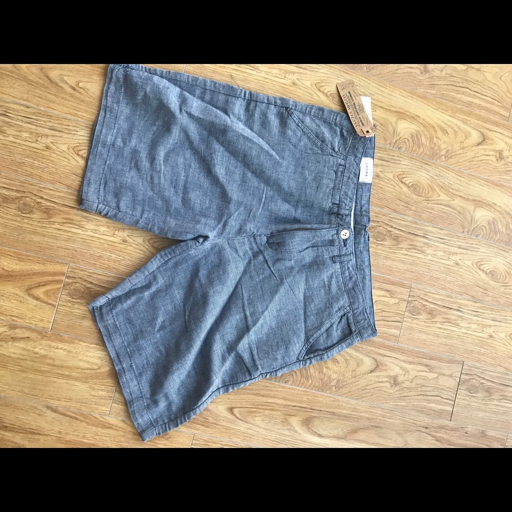 Blue Linen Shorts